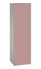 LE TR - 525 skříň léková s trezorem, pravá, korpus šedý, dvířka pastelově růžová